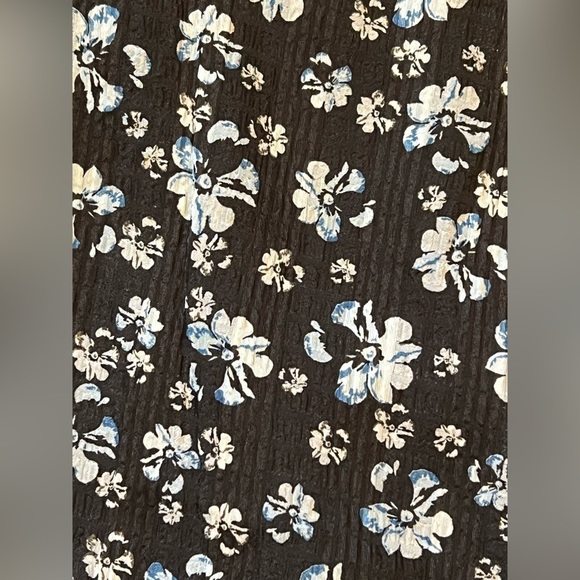 Commense Women’s Medium Navy‎ Blue Floral Sleeveless MIDI Dress Tie Strap NWT - Picture 7 of 13